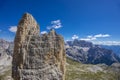 View from Tre Cime di Lavaredo peaks, Dolomiti Alps